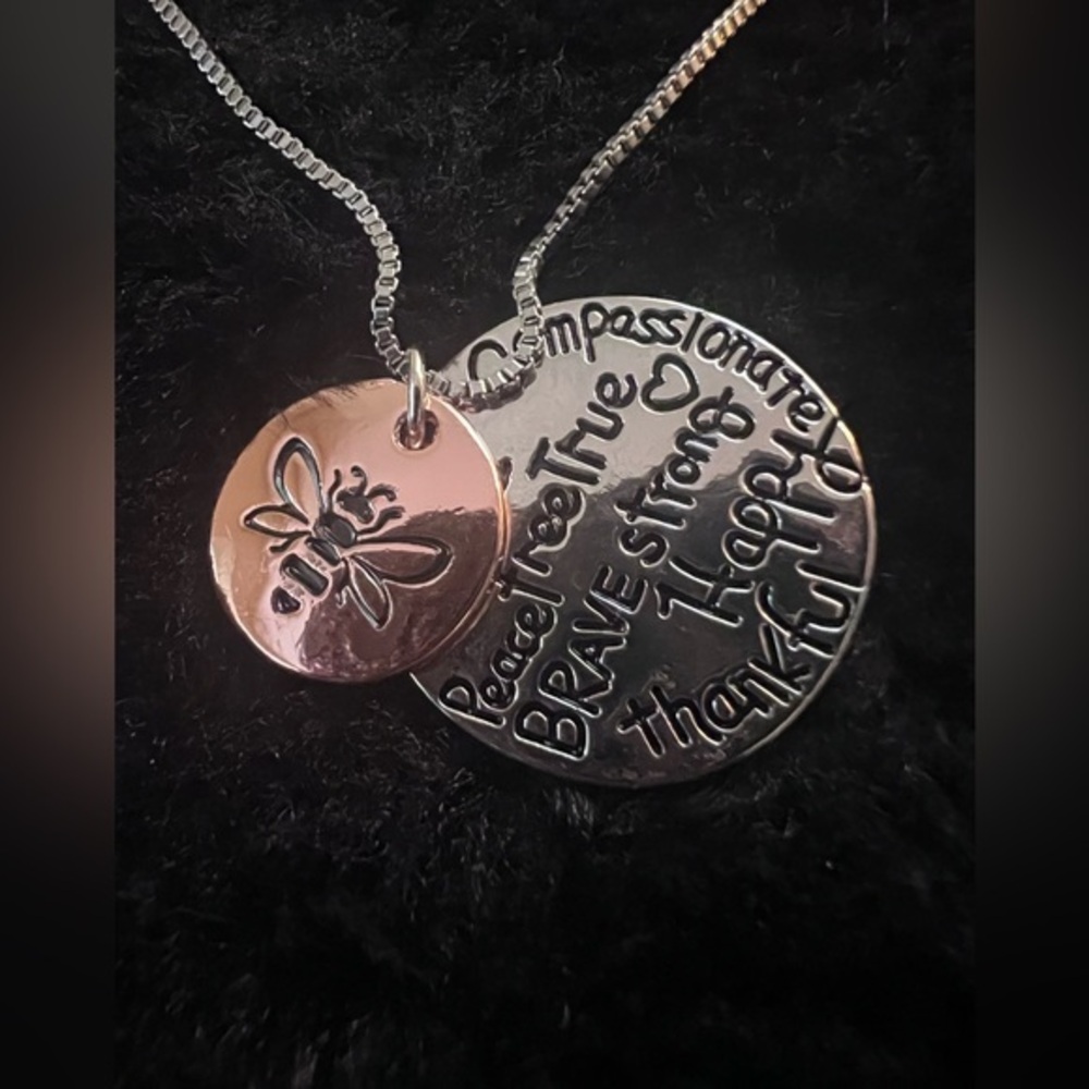 Bee Happy & Thankful Necklace